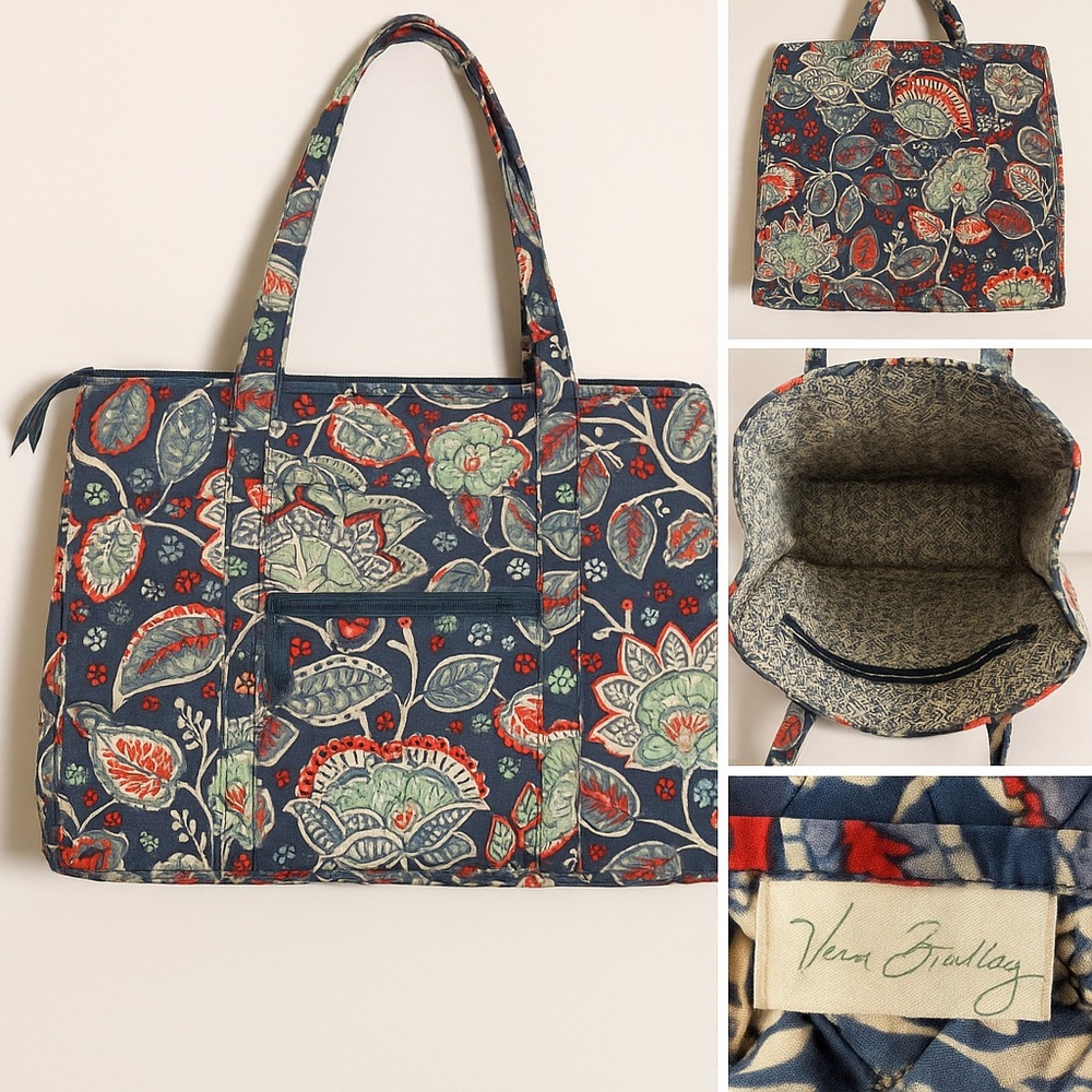 Vera Bradley Nordic Floral hanging makeup case